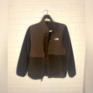 The North Face brown two tone fleece jacket.